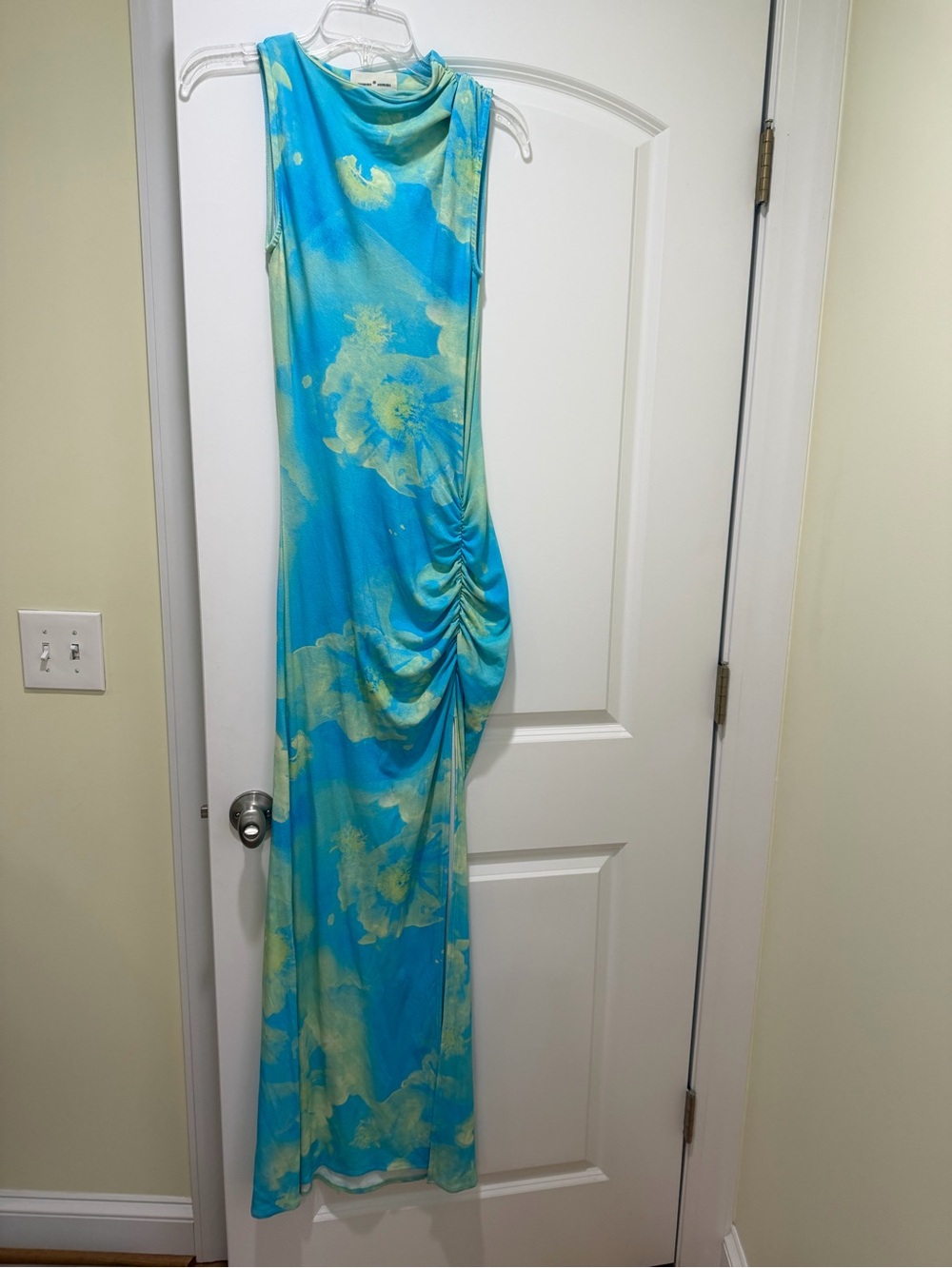 Summi Tie-Dye Maxi Dress in Turquoise & Lime